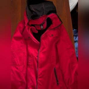 London Fog Women's Red and Black Ski Jacket